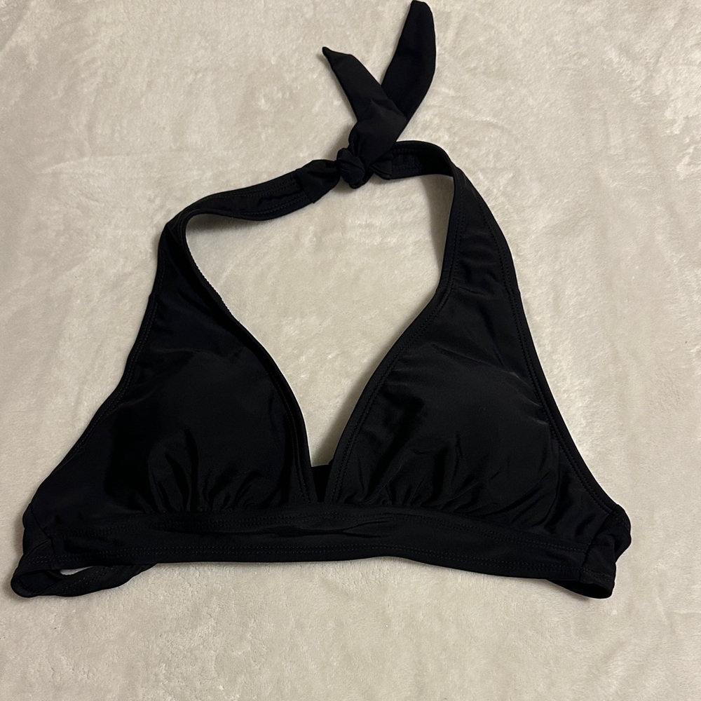 Black Halter Bikini Top